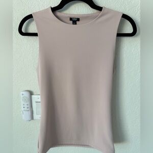 Express Sleeveless Tank Top in Light Taupe